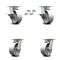 Service Caster 5 Inch Kingpinless Semi Steel Wheel Caster Swivel Locks 2 Brakes SCC, 4PK SCC-KP30S520-SSR-SLB-BSL-2-BSL-2 - alternate 1